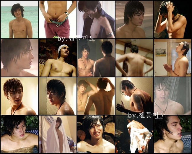 Tổng hợp những hình ảnh bán nude khoe ngực trần của Lee Min Ho trong phim hay khi chụp họa báo.